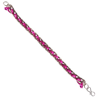 Mens jewellery  Pink::silver  Braided Fashion with Nylon Fashion Threade Bracelet 
